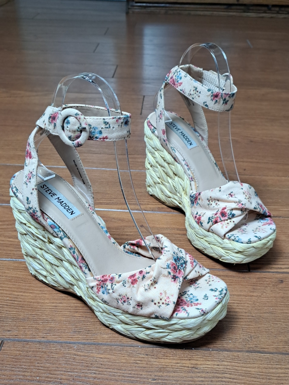 Steve Madden Poloma Floral Espadrille Platform Wedge Sandals 7.5